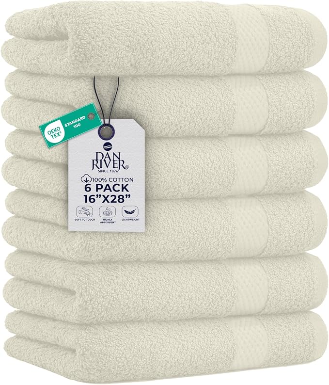 DAN RIVER 6-Pack Premium Hand Towels by DanRiver