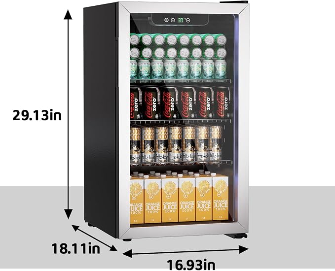 3.0 Cu.ft Beverage Refrigerator Cooler, 105 Can Mini Fridge - Image 3