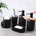Black Resin Bathroom Accessories Set 5 Pcs, Bathroom Accessory Set Includes by BetterbathroomwithXLHOME