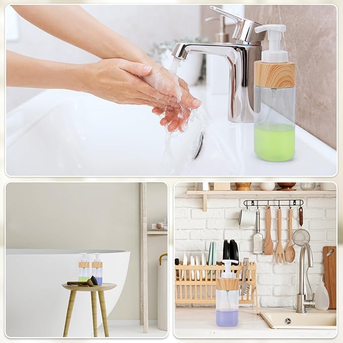 Segbeauty Foaming Hand Soap Dispenser Set, 4 Packs 16.9oz Farmhouse Decor - Image 6