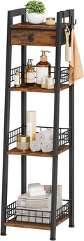 4-Tier Narrow Ladder Shelf by Gewudraw