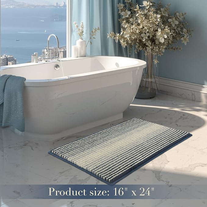 BSICPRO Bathroom Rugs, Bath Mat Rug Non Slip 17 x 24 Inches Water Absorbent - Image 6