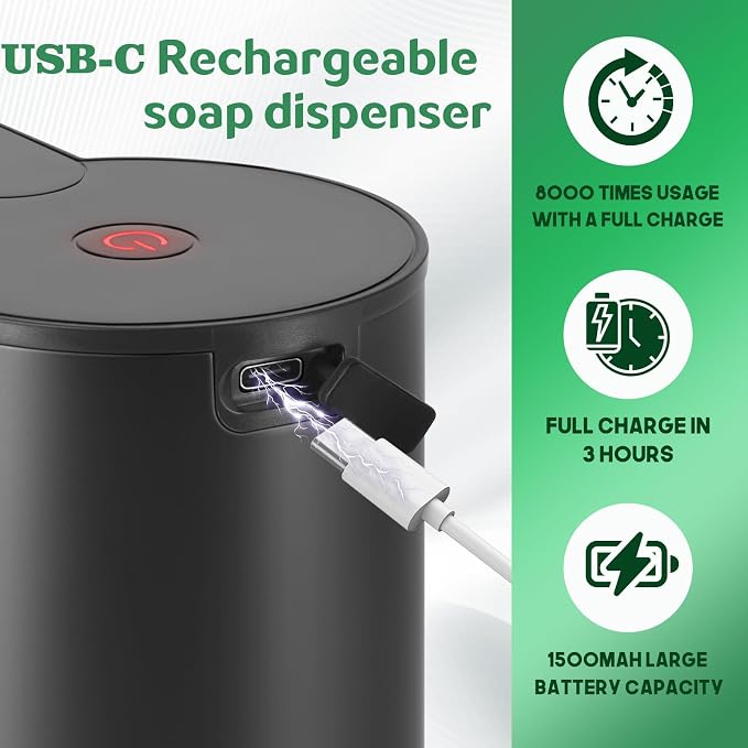 Automatic Hand Soap Dispenser Touchless: Foaming Soap Dispenser Stainless Steel - Image 4