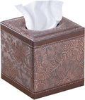 Leather Tissue Box Cover Square, Upgrade 99% Compatible Large Size, Cube Tissue by YAPISHI