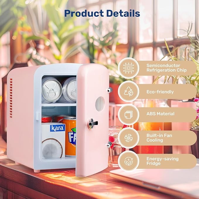 HealSmart Mini Fridge Portable 4 Liter/6 Can - Image 3