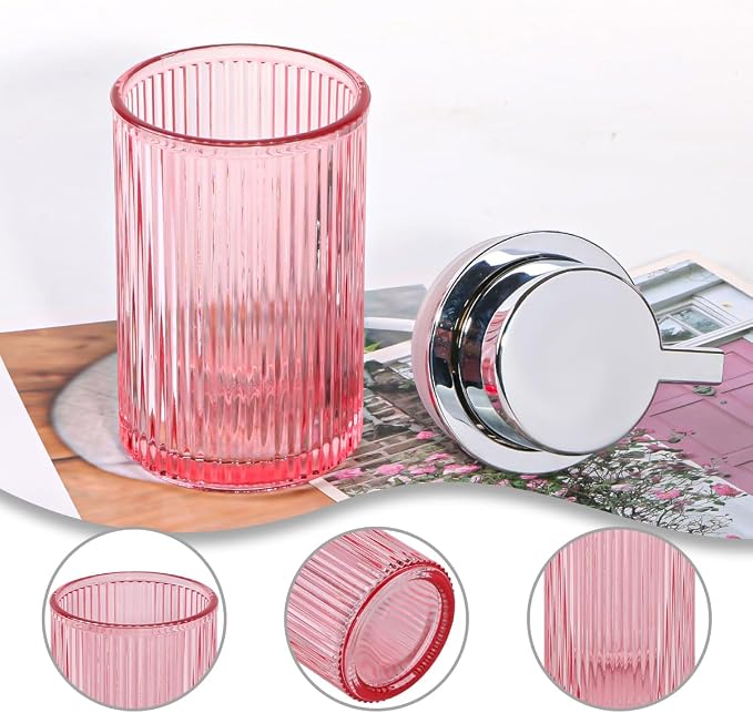 Foaming Soap Dispenser, 12 Oz Pink Glass Foam Hand Soap Dispenser, Refillable - Image 6