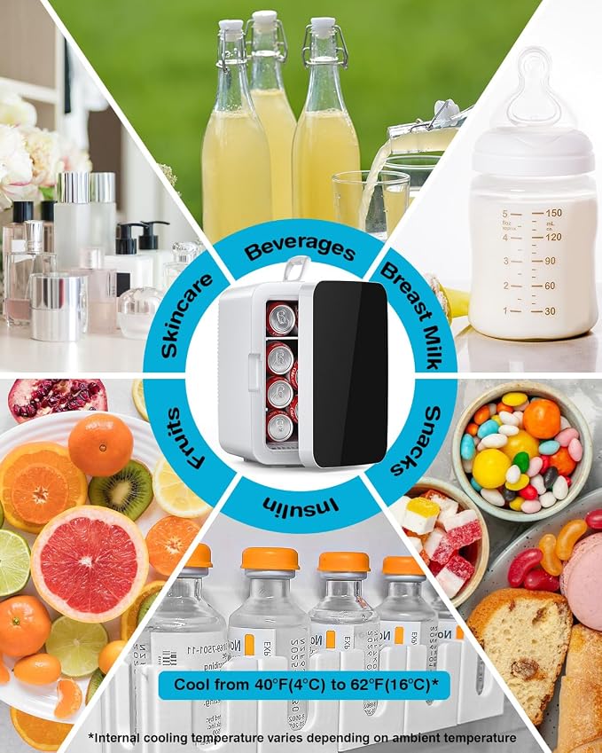 Compact Mini Fridge, Portable Small Refrigerator - Image 4