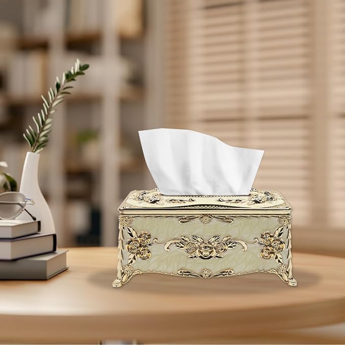 Geesatis Tissue Box Cover, Rectangle Tissue Box Holder, Rectangular Napkin - Image 8