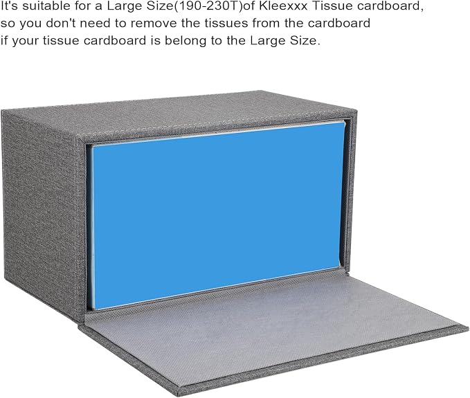 Sumnacon Tissue Box Cover Rectangular Tissue Box Holder Linen Tissue Box - Image 6