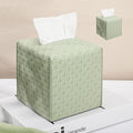 HOMOTEK 2 Pack Tissue Box Cover, Square PU Leather Tissue Holder, Decorative by HOMOTEK