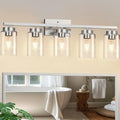 IZORRO Modern Bathroom Light Fixtures, 5 Light Brushed Nickel Vanity Lights by IZORRO