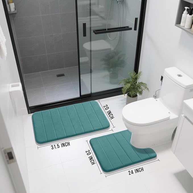 Yimobra Memory Foam Bath Mat Set 2 Piece - Image 2