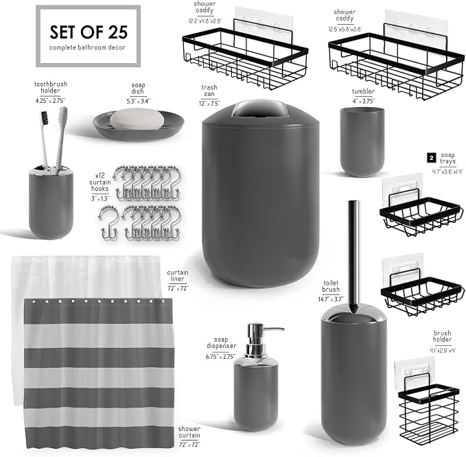 Clara Clark Bathroom Accessories Set - Image 2