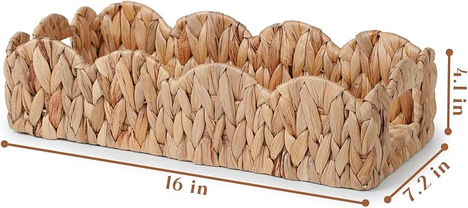 YANGQIHOME Toilet Paper Basket, Water Hyacinth Toilet Tank Basket - Image 3