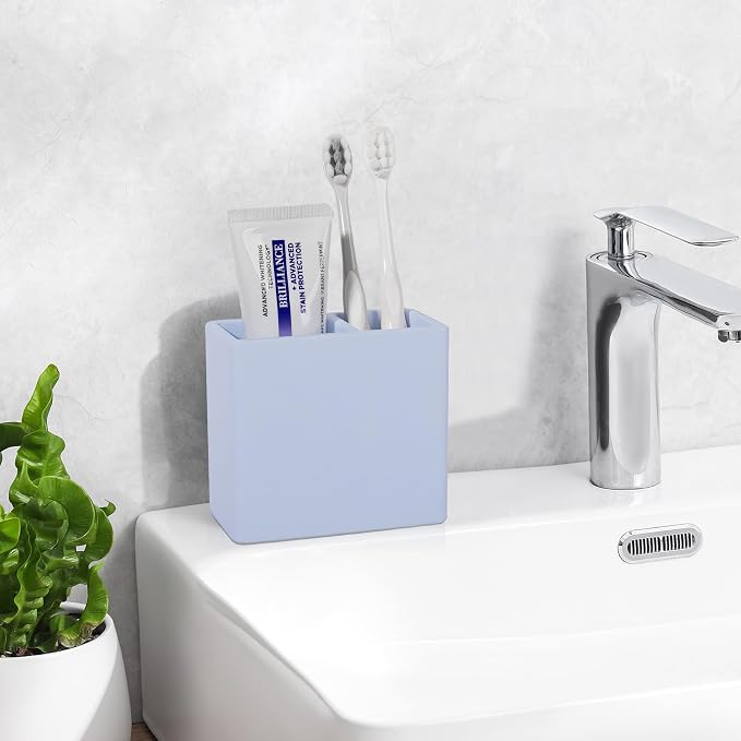 Diatomite Toothbrush Holder 2 Slots Tooth Brush Holder - Image 2