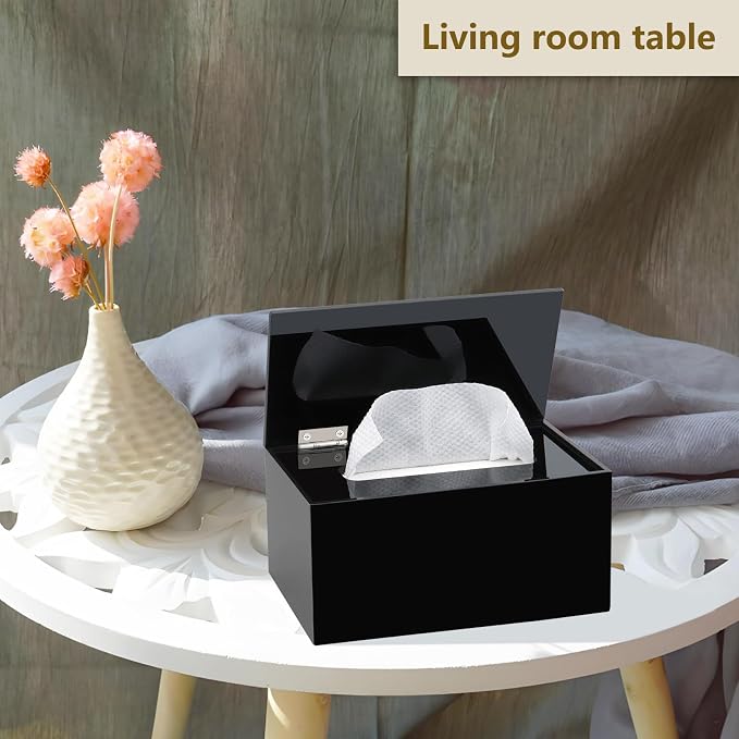 Wipes Holder Container Refillable, Acrylic Dispenser Box - Image 6
