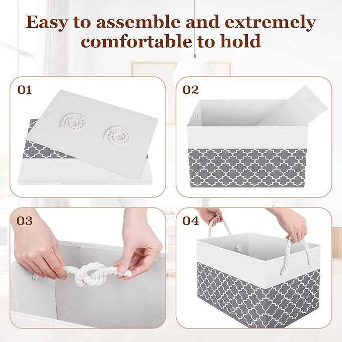 Fab totes Storage Bins, Foldable Storage Baskets - Image 5