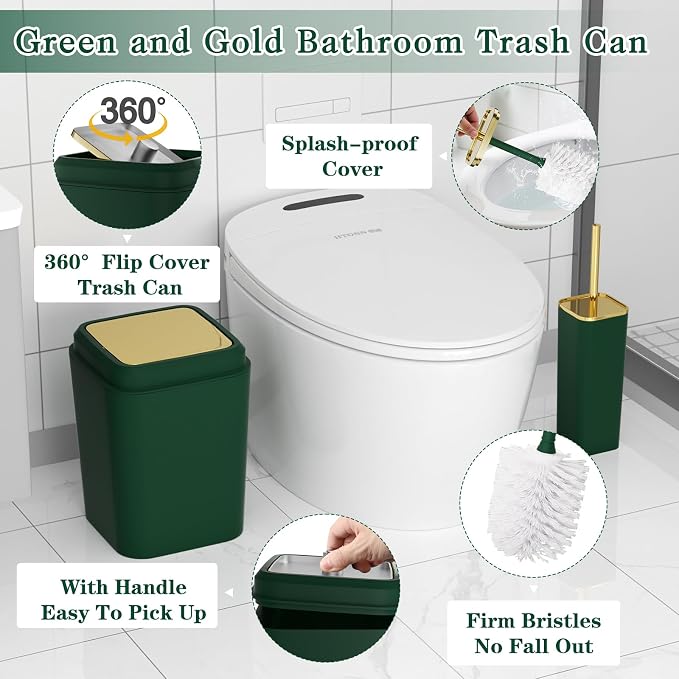 Bathroom Set - Dark Green Bathroom Sets - Image 6