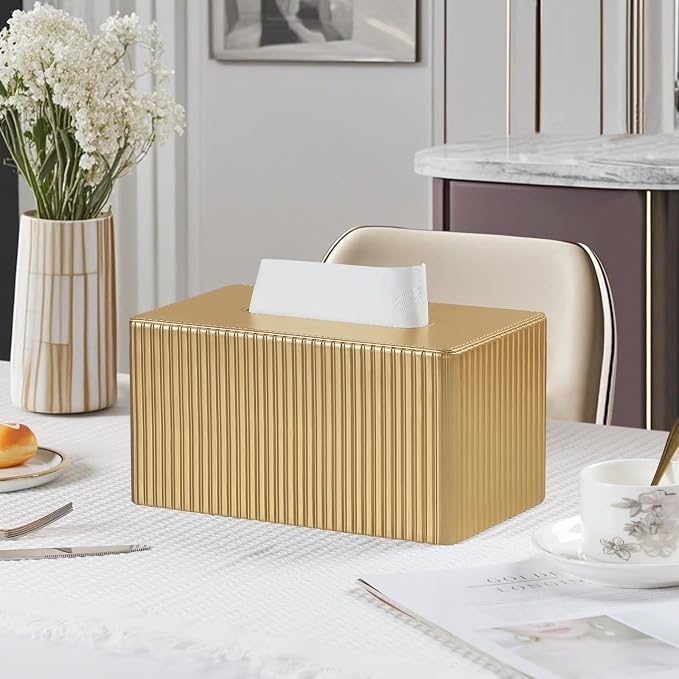 PU Leather Tissue Box Cover, Rectangle Tissue Box Holder - Image 7