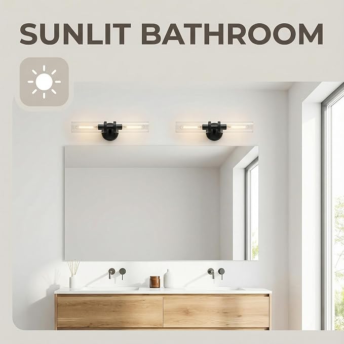Wall Sconces Set of 2, Hardwired Bathroom Light Fixtures, Modern Bathroom - Image 7