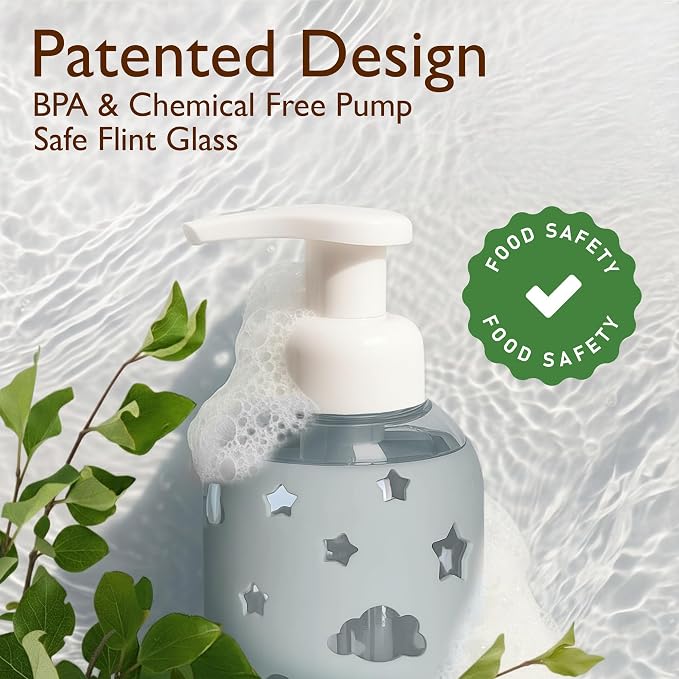 SoCal Suds & Company Foaming Hand Soap Dispenser Glass, Liquid Soap Pump - Image 3