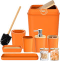 Orange Bathroom Accessories Set 9 Piece Bathroom Accessory Set by BetterbathroomwithXLHOME