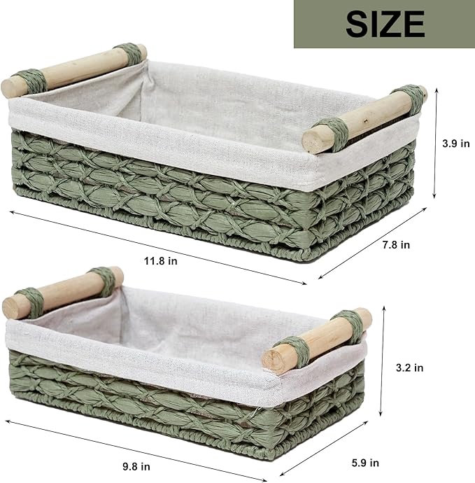 Storage Basket Wicker Baskets for Organizing - Image 7