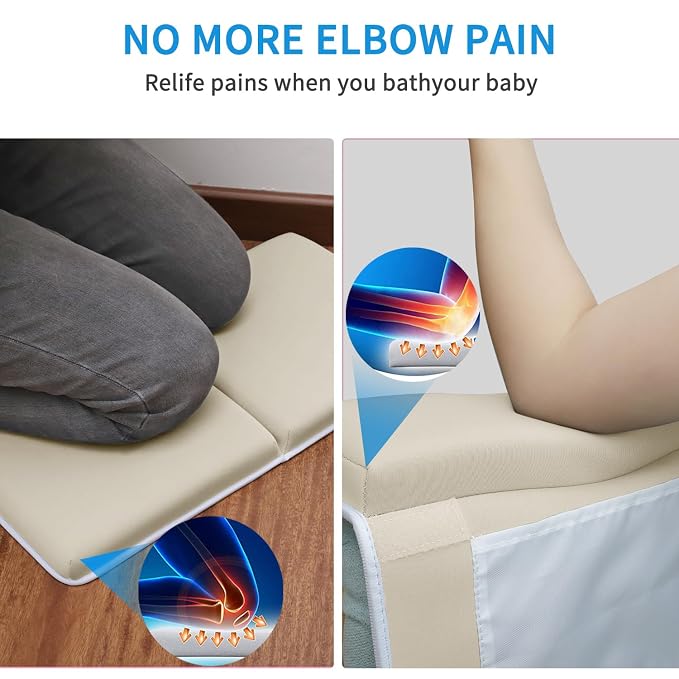 JJGoo Bath Kneeler with Elbow Rest Pad Set, 1.5 inch Kneeling Pad Mat - Image 3