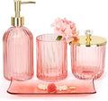 Haturi Bathroom Accessories Set, Toothbrush Holder, Apothecary Jar, Vanity Tray by Haturi