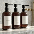 Stylish Shampoo and Conditioner Dispenser Set of 3 by KIBAGA