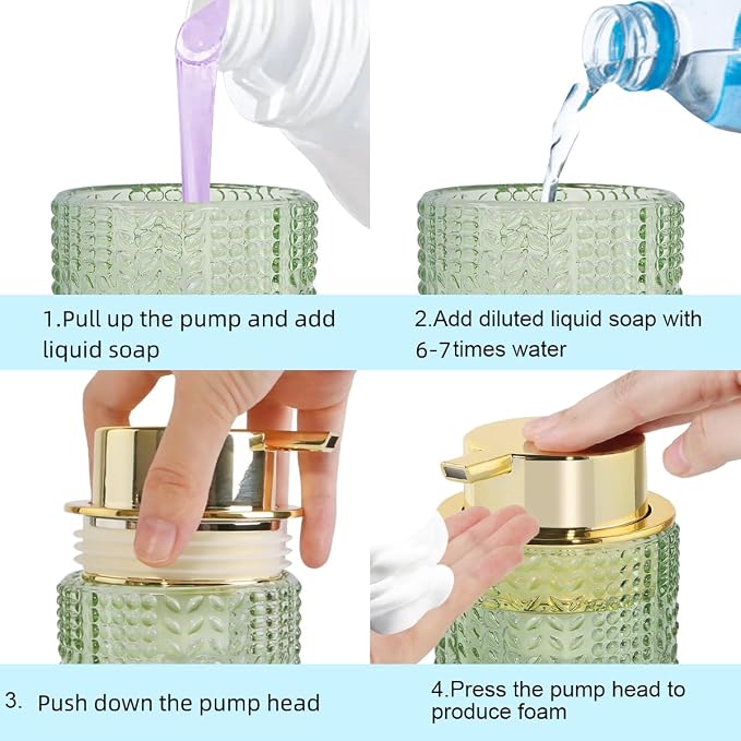 Foaming Soap Dispenser, 10 Oz Glass Foam Hand Soap Dispenser - Image 5