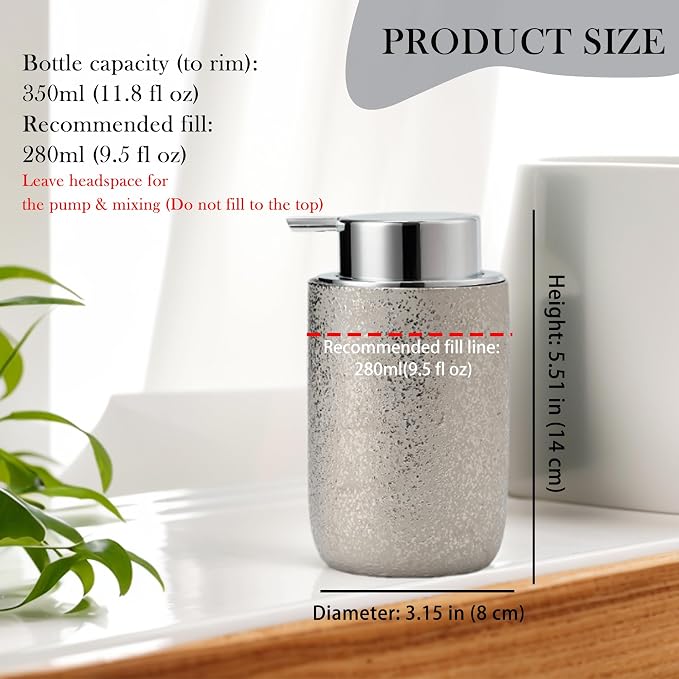 Foam Soap Dispenser-12oz Ceramic Foaming Soap Dispenser - Image 6