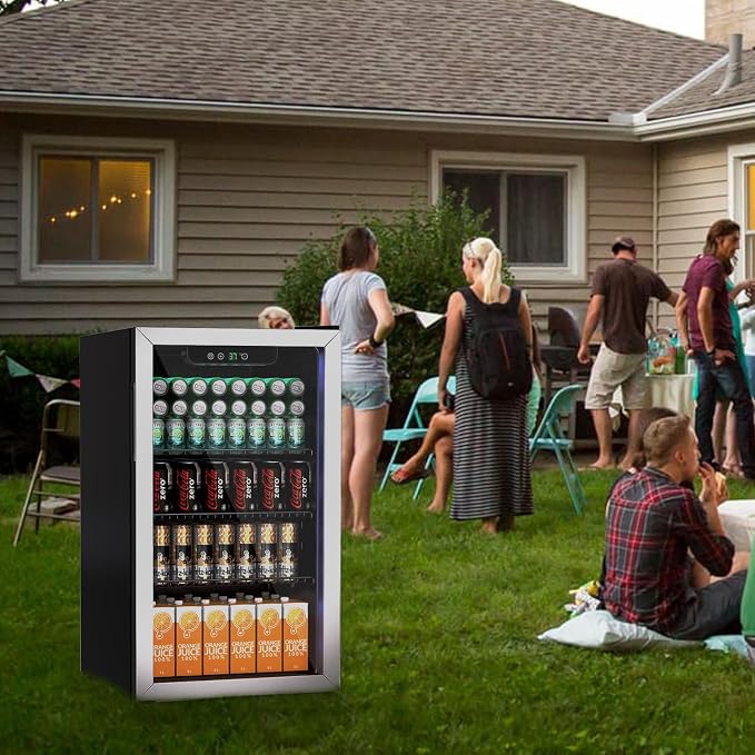 Compact Beverage Refrigerator Cooler, 105 Can/3.0 Cubic Feet Mini Fridge - Image 6