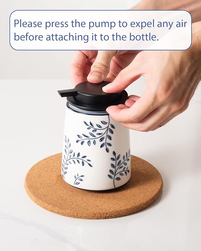 Hand Soap Dispenser for Bathroom, Ceramic Lotion Dispenser, Chinoiserie - Image 7