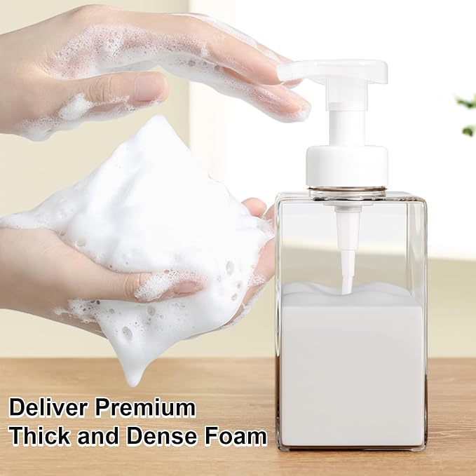 Foaming Soap Dispenser for Bathroom & Kitchen 15 Oz, Refillable Foam Hand Soap - Image 3