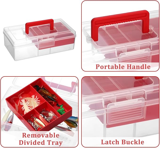 JUXYES Plastic Fishing Tackle Box Organizer - Image 6