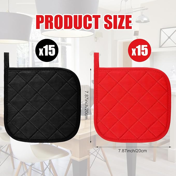 Uiifan 30 Pieces Cotton Pot Holders - Image 2