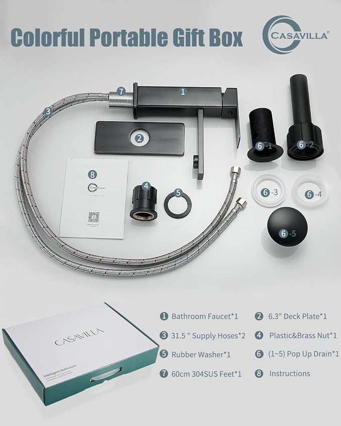 Bathroom Sink Faucet, Oil Rubbed Bronze Bathroom Sink Faucets & Parts, Single - Image 9