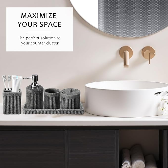 8-Piece Grey Bathroom Sets - Image 5