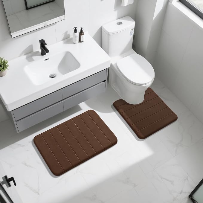 Yimobra Memory Foam Bath Mat Set 2 Piece - Image 7