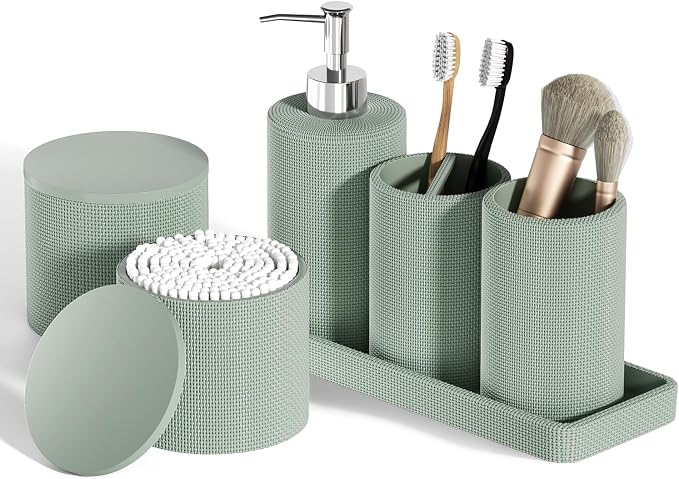 6-Piece Green Bathroom Set by LetUsMakeHomeYourFavoriteDestination
