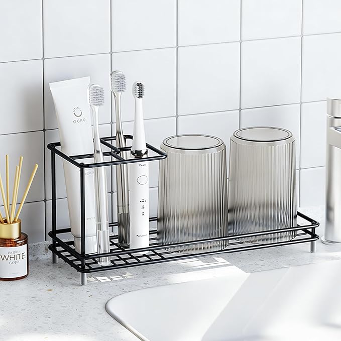 Toothbrush Holders for Bathrooms, Carbon Steel Tooth Brush Holder Electric - Image 2