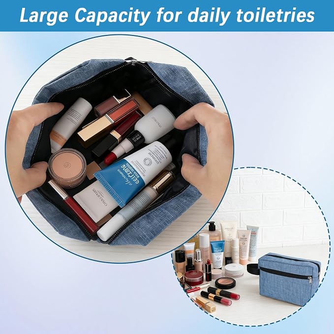 8 PCS Travel Toiletry Bag for Women and Men, Travel Pouch, Large Shaving Bag - Image 4