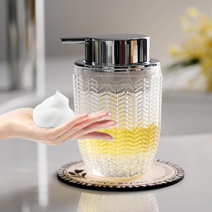 Foaming Hand Soap Dispenser, Glass Foam or Lotion Dispenser by CICUFYOfficial