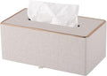 Tissue Box Cover Rectangle Tissue Box Holder PU Leather Facial Organizer by XNONE