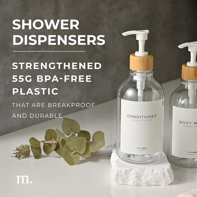 MaisoNovo Refillable Shampoo and Conditioner Bottles - Image 2