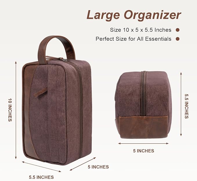 Travel Toiletry Bag for Men and Women, Hanging Toiletry Organizer, Water - Image 3