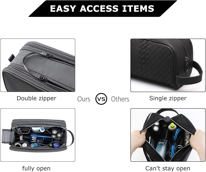 BAGSMART Toiletry Bag for Men, Travel Toiletry Organizer Dopp Kit - Image 4