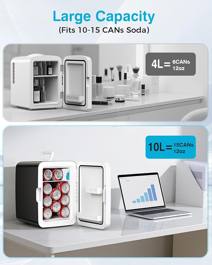 Compact Mini Fridge, Portable Small Refrigerator - Image 3