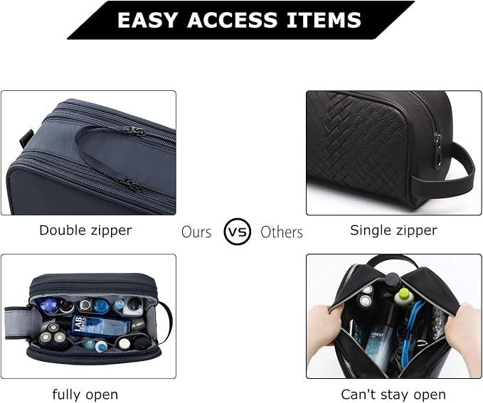 BAGSMART Toiletry Bag for Men, Travel Toiletry Organizer Dopp Kit - Image 4